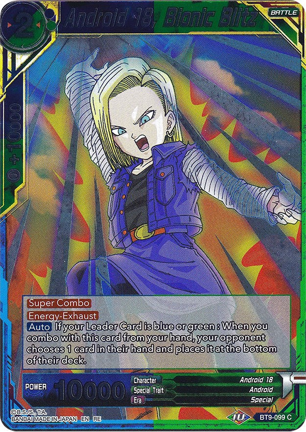 Android 18, Bionic Blitz (BT9-099) [Ultimate Deck 2022] | Good Games Adelaide SA