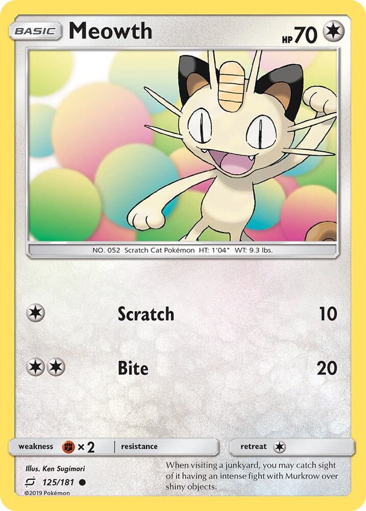 Meowth 125/181 (SM - Team Up)  | Good Games Adelaide SA