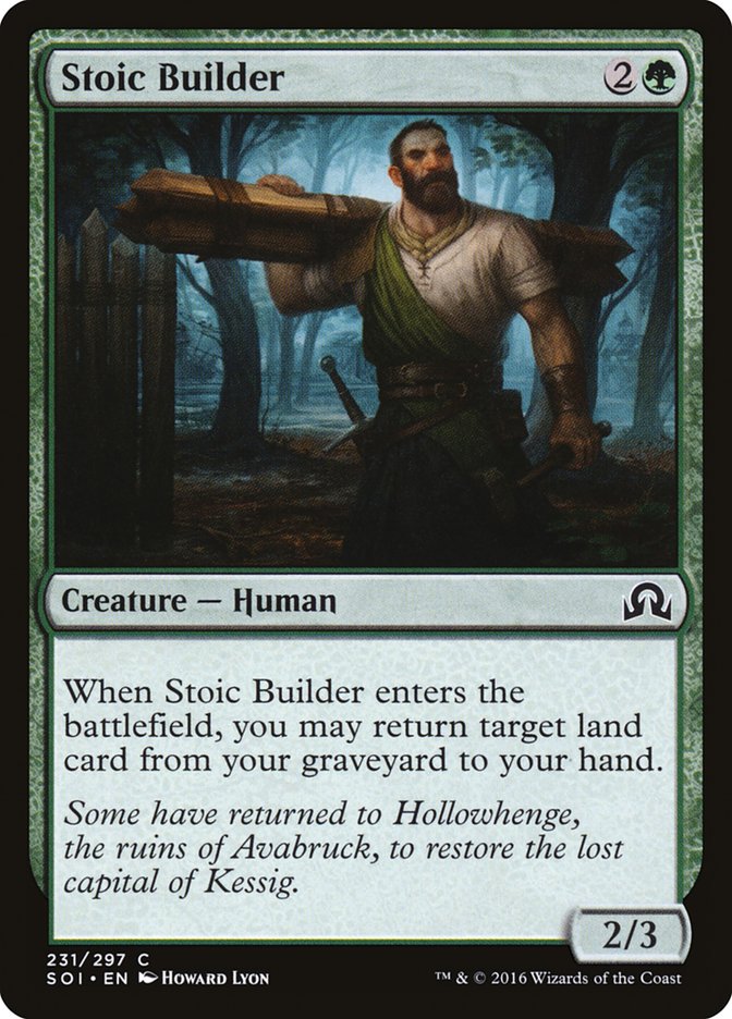Stoic Builder 231 (Shadows over Innistrad)  - Foil | Good Games Adelaide SA