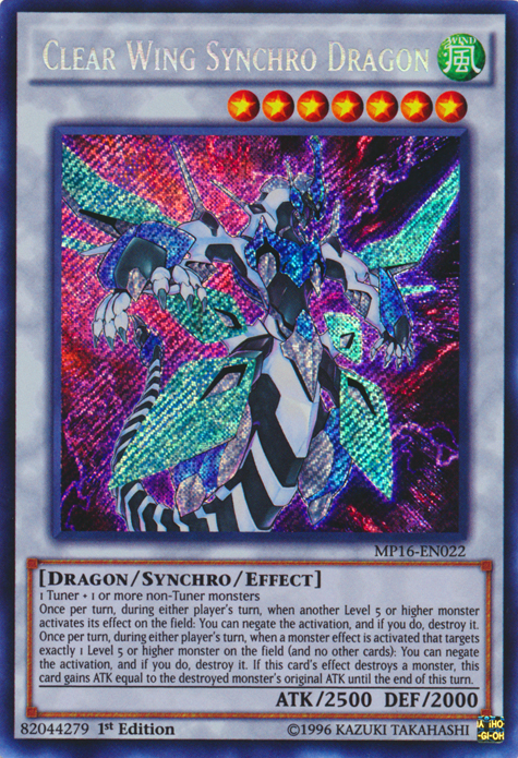 Clear Wing Synchro Dragon [MP16-EN022] Secret Rare | Good Games Adelaide SA