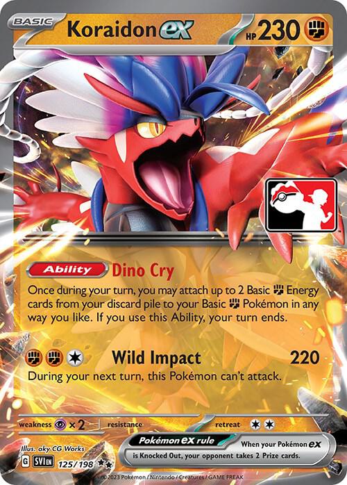 Koraidon ex Series 3/4 125/198 (Prize Pack Series Cards)  - Holofoil | Good Games Adelaide SA