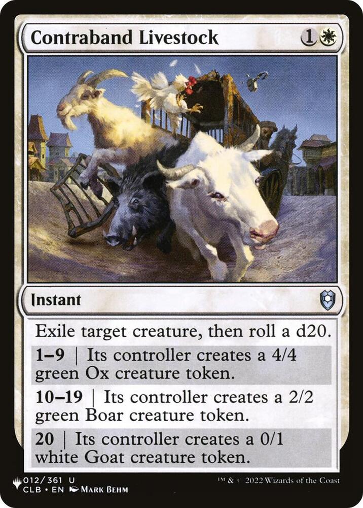 Contraband Livestock 012/361 (The List Reprints)  | Good Games Adelaide SA