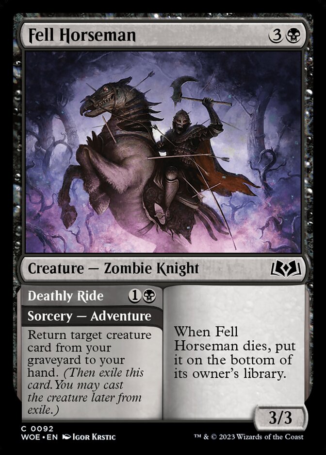 Fell Horseman // Deathly Ride 92 (Wilds of Eldraine)  - Foil | Good Games Adelaide SA