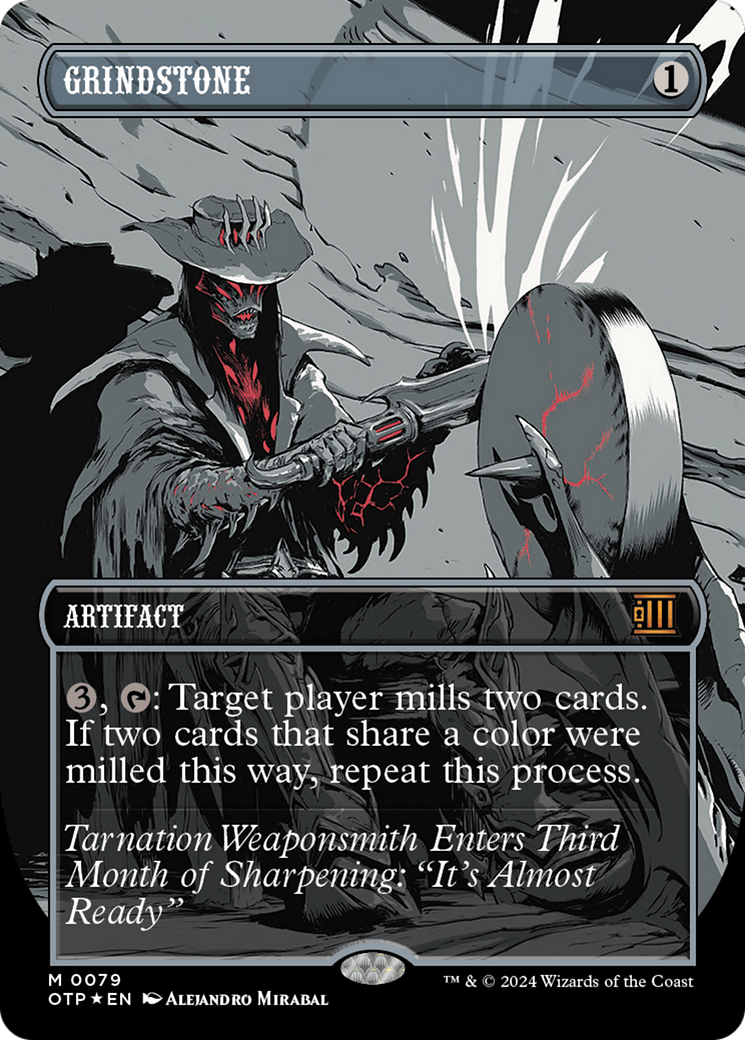 Grindstone (Textured Foil) [Outlaws of Thunder Junction: Breaking News] | Good Games Adelaide SA