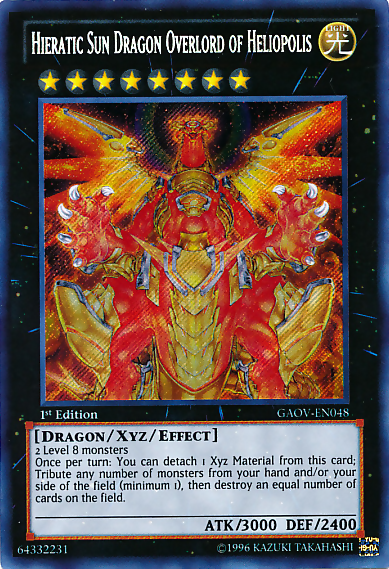 Hieratic Sun Dragon Overlord of Heliopolis [GAOV-EN048] Secret Rare | Good Games Adelaide SA