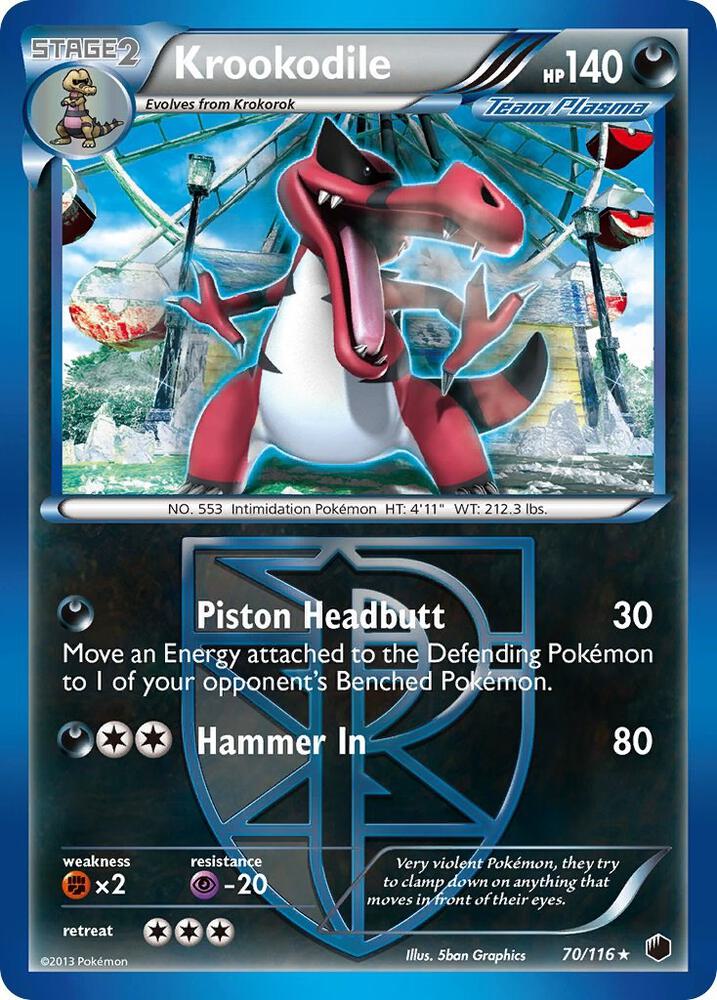 Krookodile Team Plasma 70/116 (Plasma Freeze)  | Good Games Adelaide SA