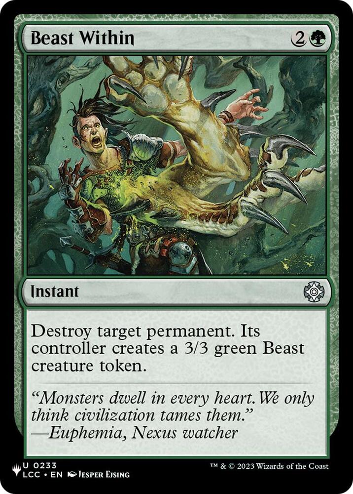 Beast Within LCC 233 (The List Reprints)  | Good Games Adelaide SA