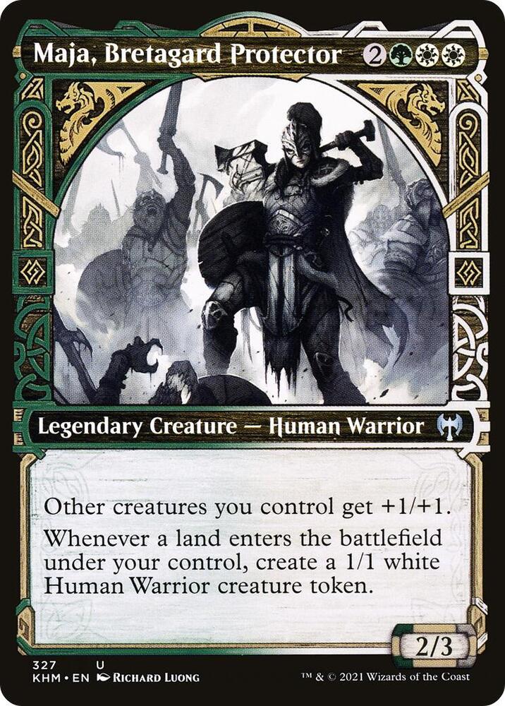 Maja, Bretagard Protector 327 (Kaldheim)  - Showcase Foil | Good Games Adelaide SA