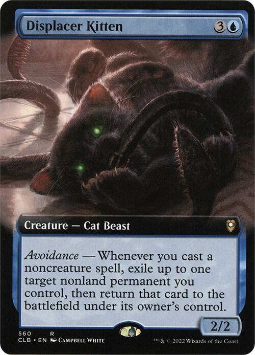 Displacer Kitten Extended Art 560 (Commander Legends: Battle for Baldur's Gate)  - Foil | Good Games Adelaide SA