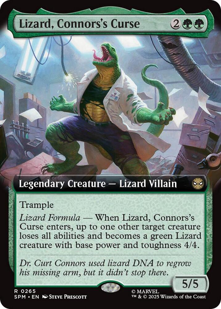 Lizard, Connors's Curse 265/198 (Marvel's Spider-Man)  - Extended Art Foil | Good Games Adelaide SA