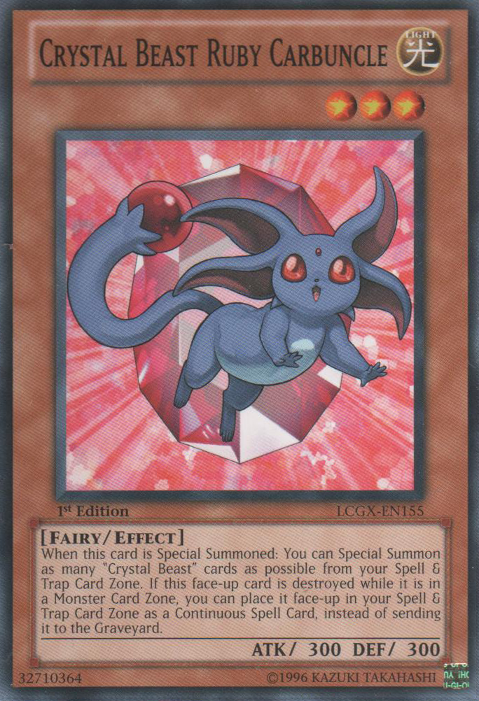 Crystal Beast Ruby Carbuncle [LCGX-EN155] Common | Good Games Adelaide SA