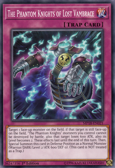 The Phantom Knights of Lost Vambrace [MP18-EN021] Common | Good Games Adelaide SA