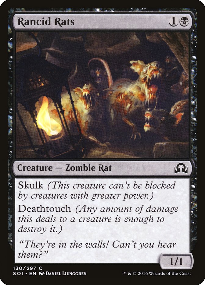 Rancid Rats 130 (Shadows over Innistrad)  - Foil | Good Games Adelaide SA