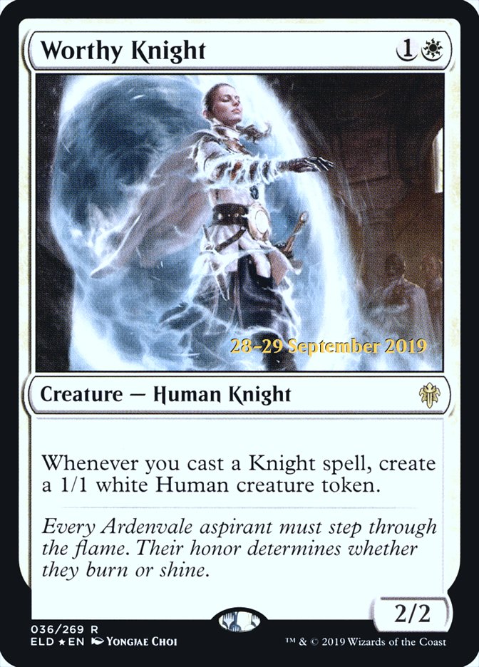 Worthy Knight  [Throne of Eldraine Prerelease Promos] | Good Games Adelaide SA