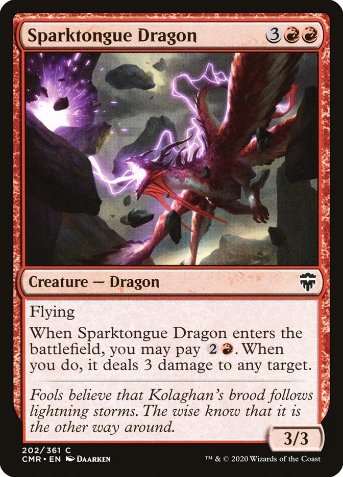 Sparktongue Dragon 202 (Commander Legends)  - Foil | Good Games Adelaide SA