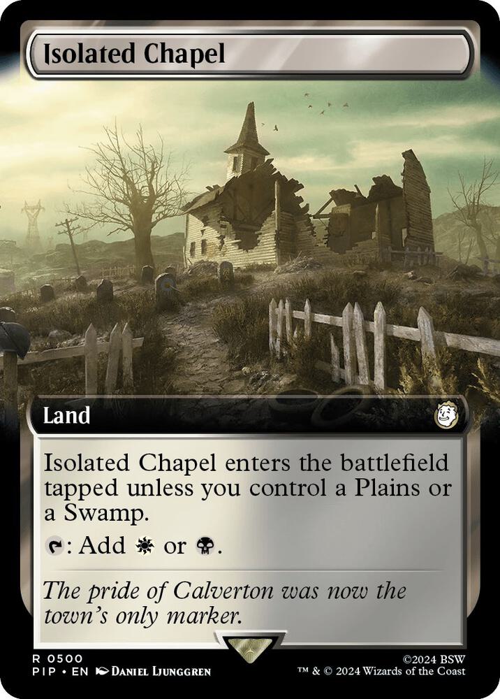 Isolated Chapel Extended Art 500 (Universes Beyond: Fallout)  | Good Games Adelaide SA