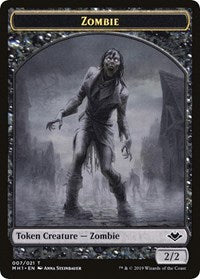 Zombie // Golem Double-Sided Token [Modern Horizons Tokens] | Good Games Adelaide SA