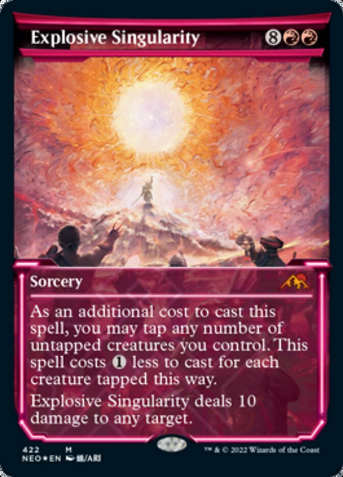 Explosive Singularity (Showcase) (Foil Etched) [Kamigawa: Neon Dynasty] | Good Games Adelaide SA
