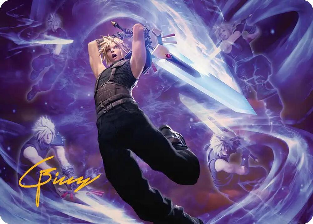 Clouds Limit Break Art Card Gold Stamped Signature 23 (Art Series: FINAL FANTASY)  | Good Games Adelaide SA