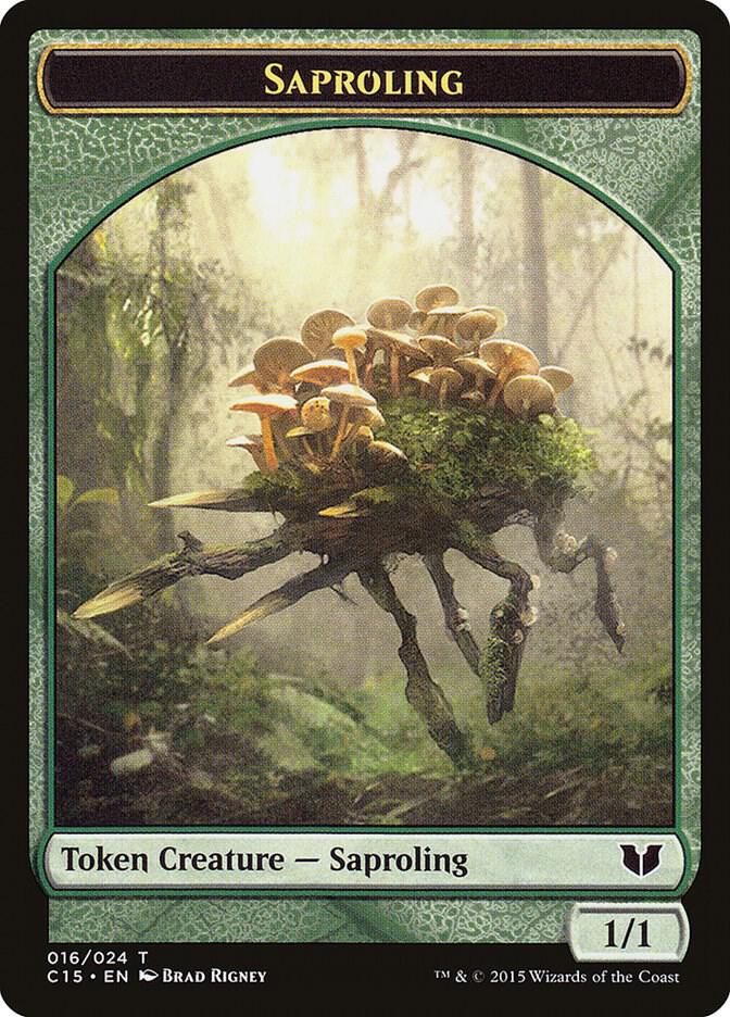 Saproling Spider Double Sided Token 16 // 18 (Commander 2015)  | Good Games Adelaide SA