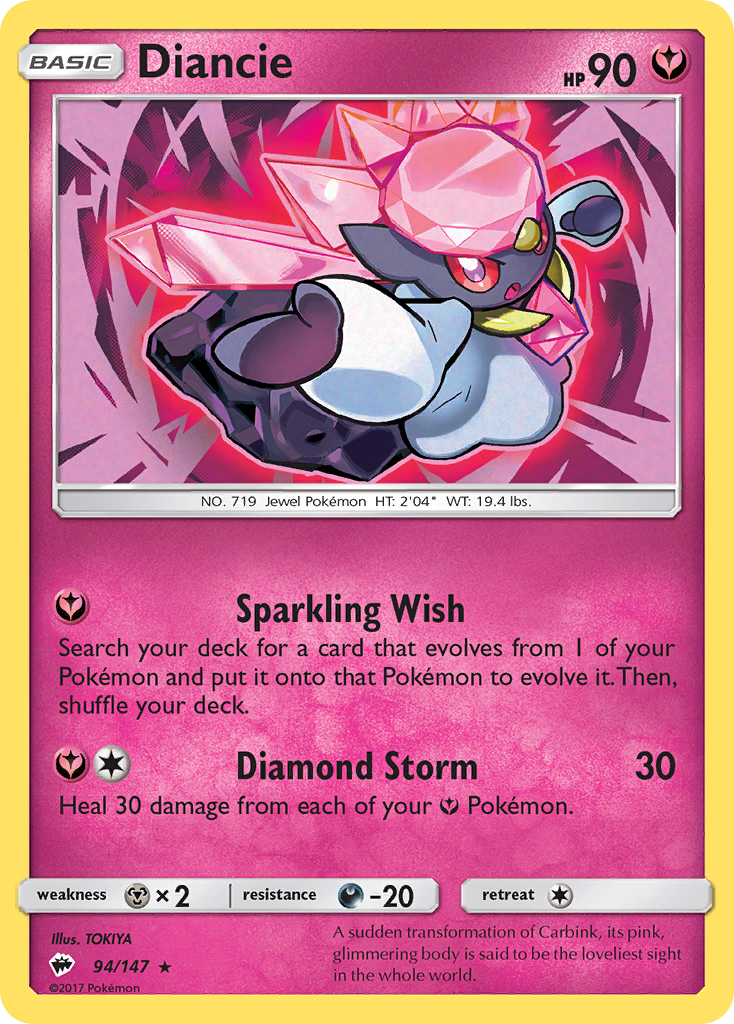 Diancie (94/147) [Sun & Moon: Burning Shadows] | Good Games Adelaide SA
