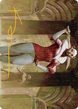 Mages Attendant Art Card Gold Stamped Signature 5 (Art Series: Streets of New Capenna)  | Good Games Adelaide SA