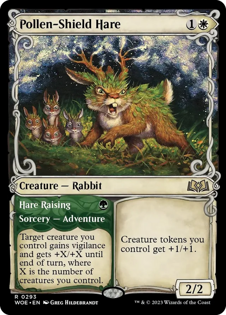 Pollen-Shield Hare // Hare Rising (Showcase) [Wilds of Eldraine] | Good Games Adelaide SA