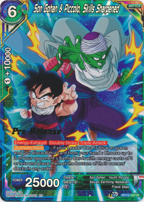 Son Gohan & Piccolo, Skills Sharpened (BT10-147) [Rise of the Unison Warrior Prerelease Promos] | Good Games Adelaide SA