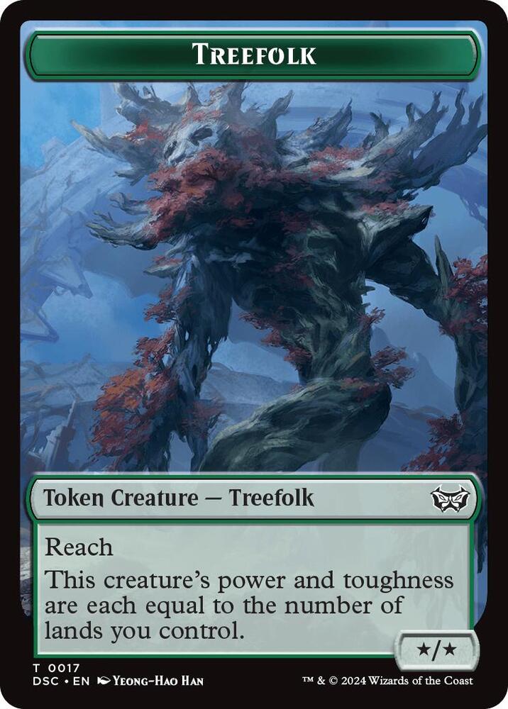 Treefolk Spider Double Sided Token 17 // 16 (Commander: Duskmourn: House of Horror)  | Good Games Adelaide SA