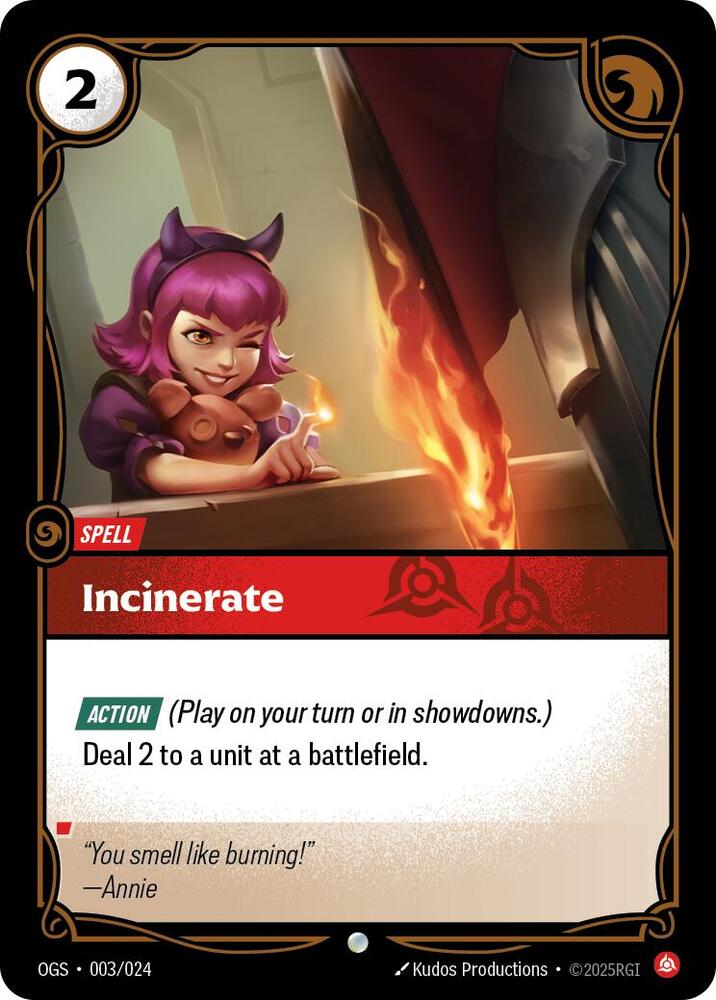 Incinerate 003/024 (Origins: Proving Grounds)  | Good Games Adelaide SA