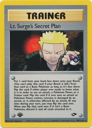 Lt. Surge's Secret Plan (107/132) [Gym Challenge 1st Edition] | Good Games Adelaide SA