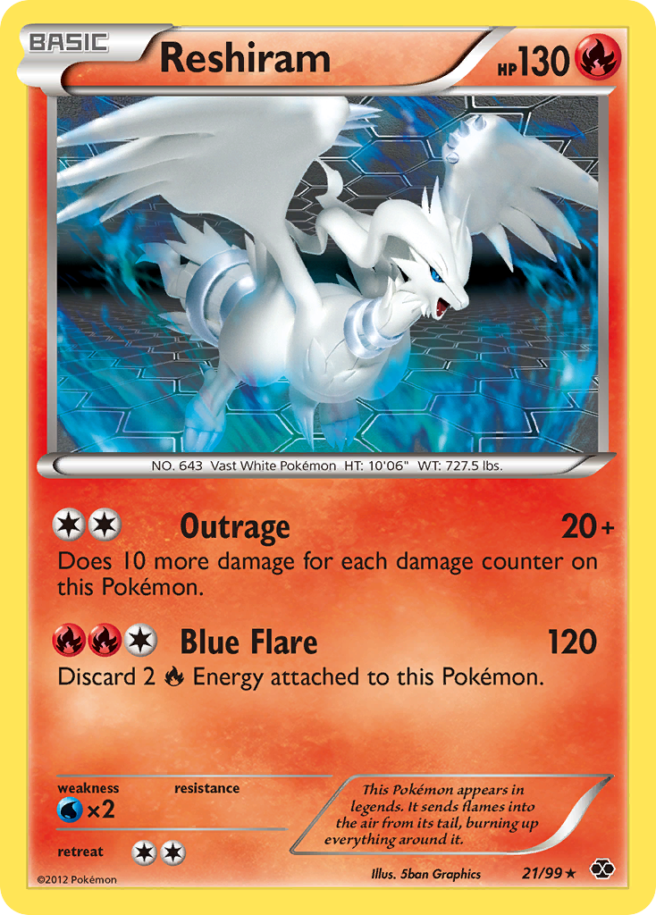 Reshiram (21/99) [Black & White: Next Destinies] | Good Games Adelaide SA
