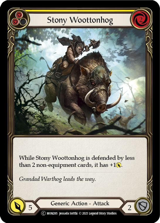 Stony Woottonhog (Yellow) [U-MON285-RF] Unlimited Rainbow Foil | Good Games Adelaide SA