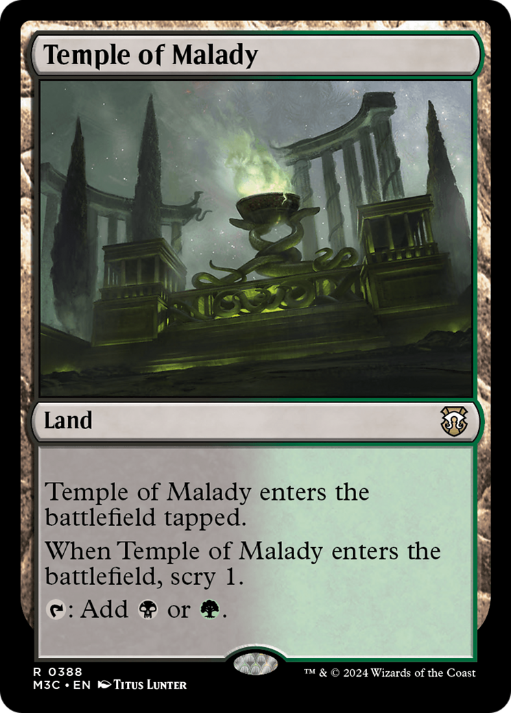 Temple of Malady (Ripple Foil) [Modern Horizons 3 Commander] | Good Games Adelaide SA