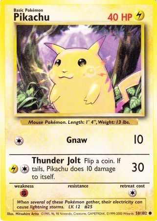Pikachu (58/102) (Jumbo Card) [Base Set Unlimited] | Good Games Adelaide SA