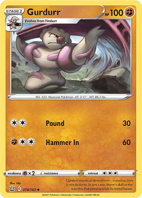 Gurdurr 074/163 (SWSH05: Battle Styles)  | Good Games Adelaide SA