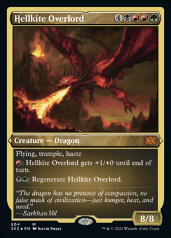 Hellkite Overlord (Foil Etched) [Double Masters 2022] | Good Games Adelaide SA