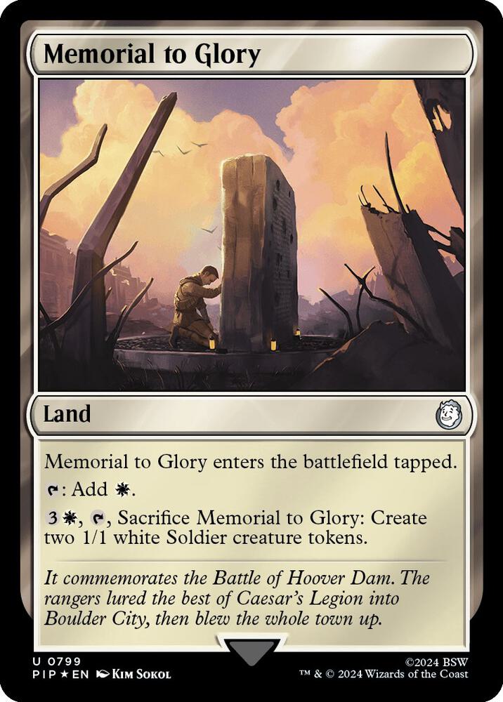 Memorial to Glory 799 (Universes Beyond: Fallout)  - Foil | Good Games Adelaide SA