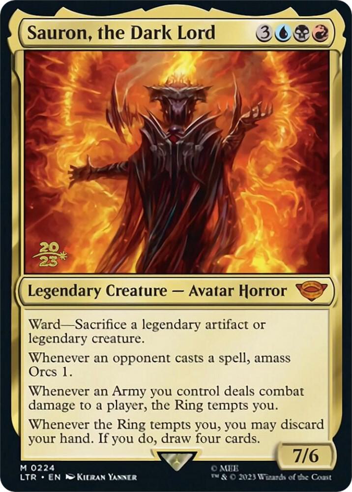 Sauron the Dark Lord 224 (Prerelease Cards)  - Foil | Good Games Adelaide SA