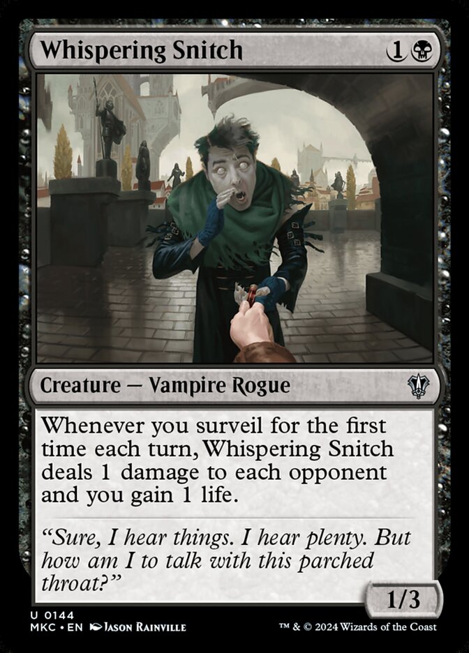 Whispering Snitch 144 (Commander: Murders at Karlov Manor)  | Good Games Adelaide SA