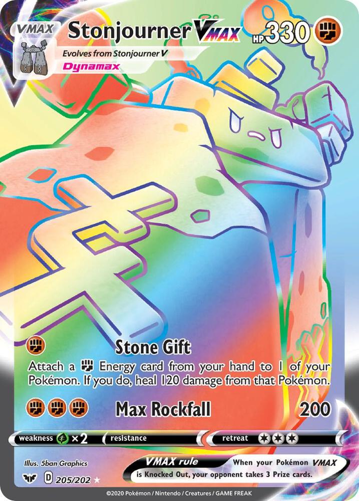 Stonjourner VMAX Secret 205/202 (SWSH01: Sword & Shield Base Set)  - Holofoil | Good Games Adelaide SA
