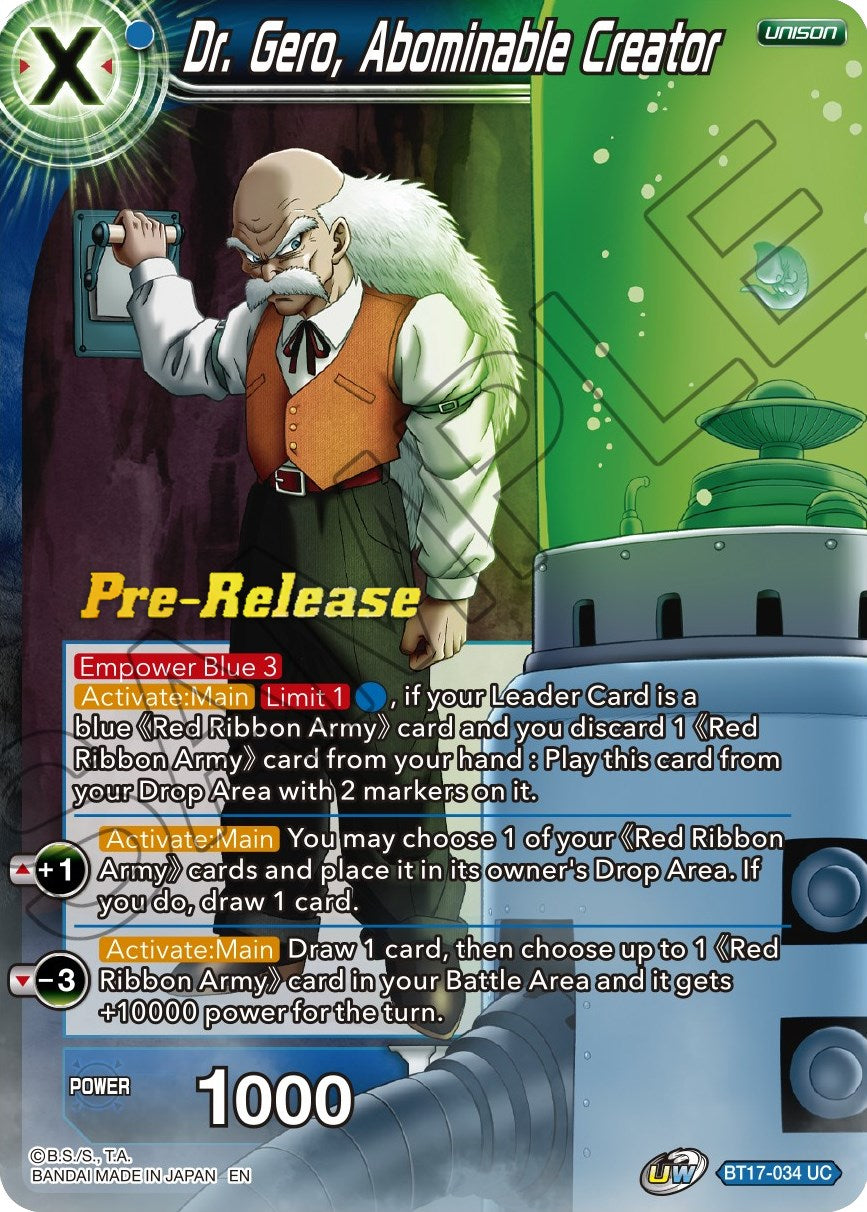 Dr. Gero, Abominable Creator (BT17-034) [Ultimate Squad Prerelease Promos] | Good Games Adelaide SA