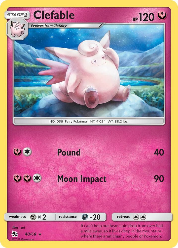 Clefable 40/68 (Hidden Fates)  | Good Games Adelaide SA