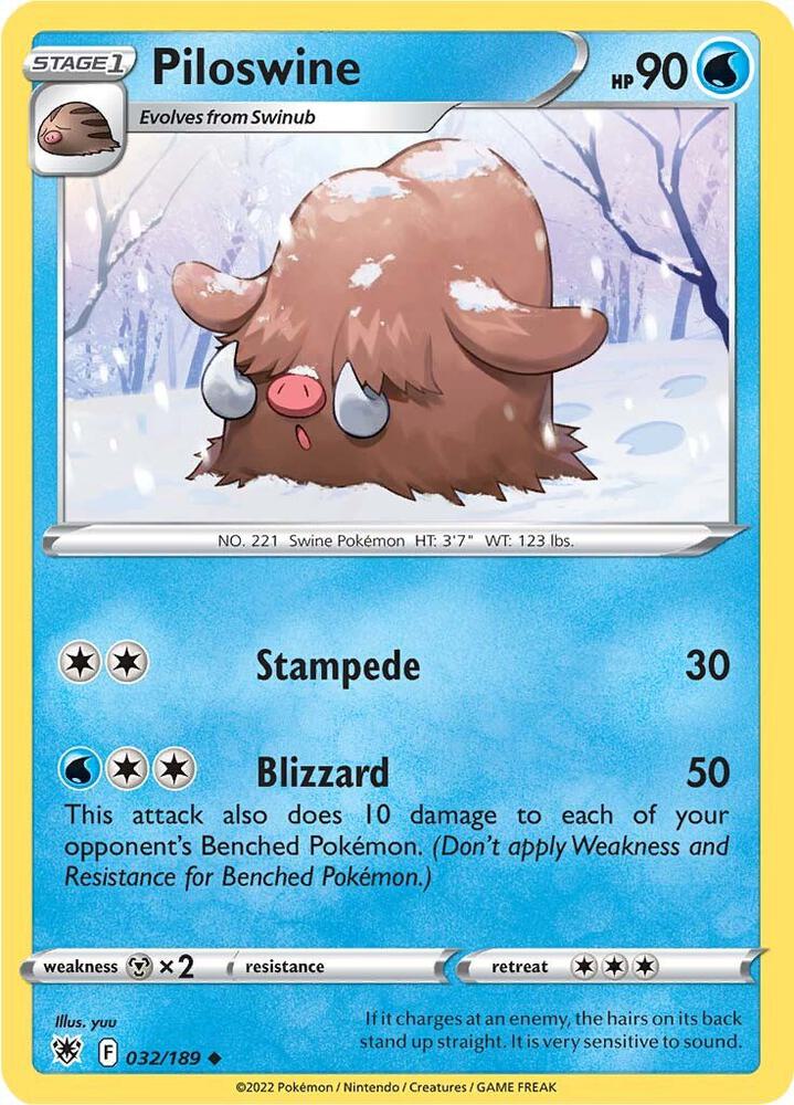 Piloswine 032/189 (SWSH10: Astral Radiance)  | Good Games Adelaide SA