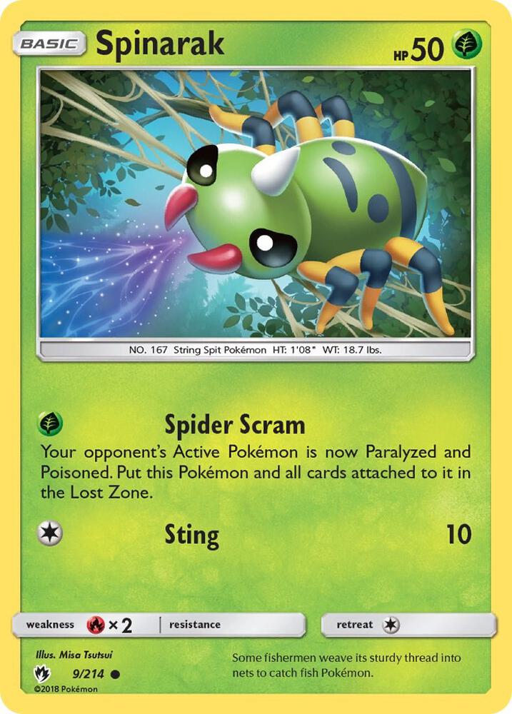 Spinarak 9/214 (SM - Lost Thunder)  | Good Games Adelaide SA