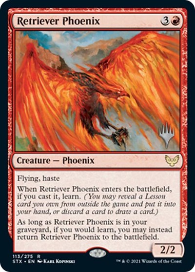 Retriever Phoenix (Promo Pack) [Strixhaven: School of Mages Promos] | Good Games Adelaide SA