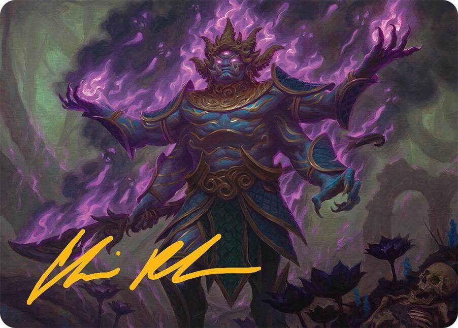 Rot Curse Rakshasa Art Card 13 54 Gold Stamped Signature 13 (Art Series: Tarkir: Dragonstorm)  | Good Games Adelaide SA