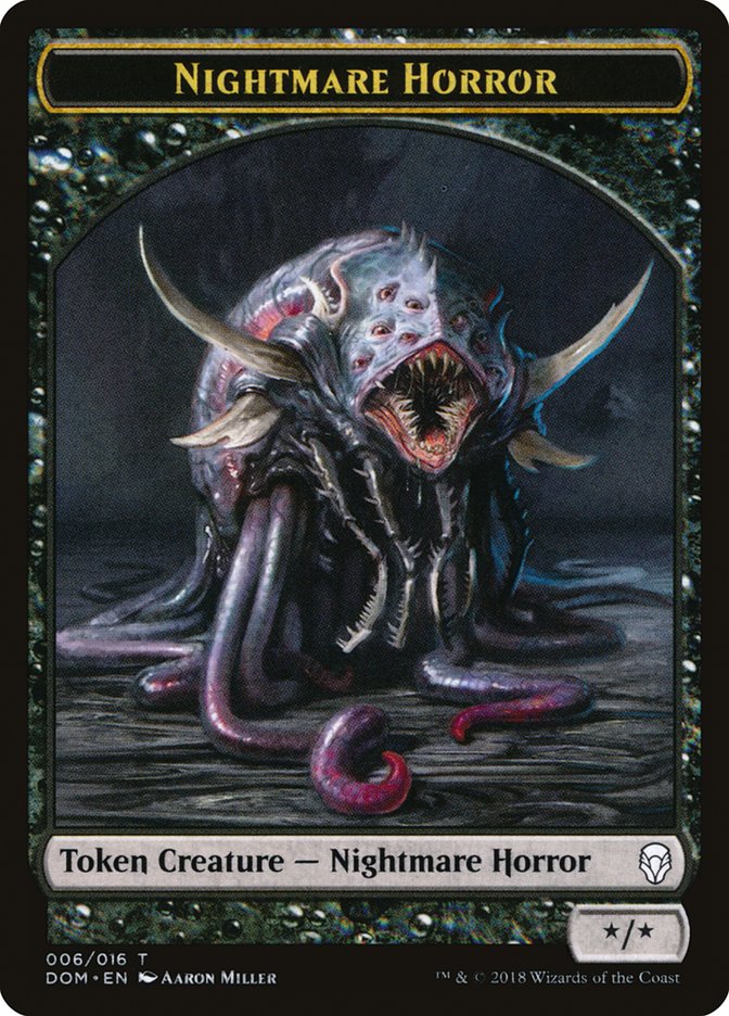 Nightmare Horror Token [Dominaria Tokens] | Good Games Adelaide SA