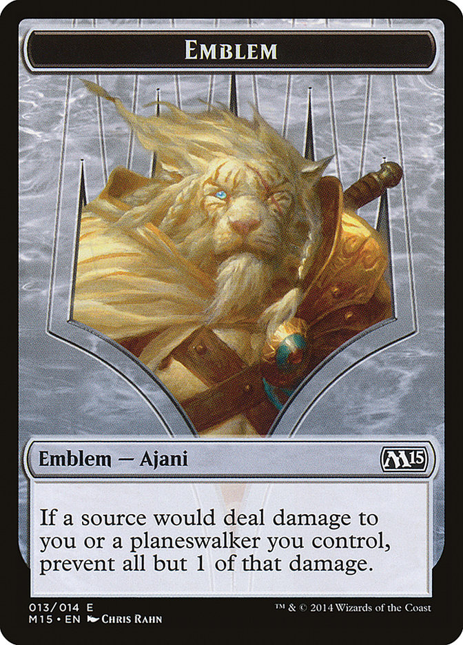 Emblem - Ajani Steadfast [Magic 2015 Tokens] | Good Games Adelaide SA