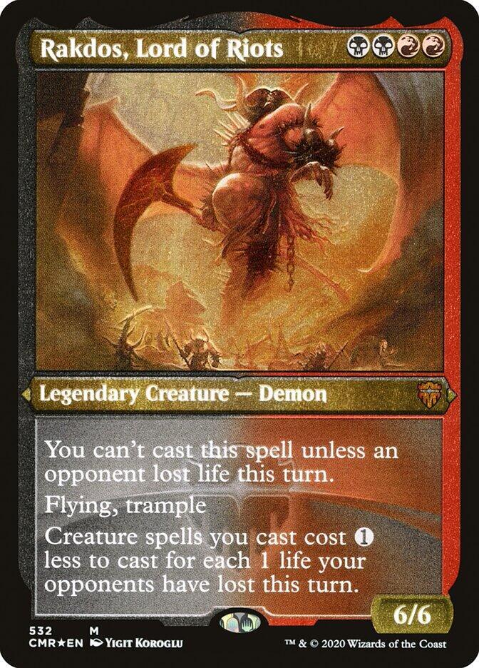 Rakdos Lord of Riots Foil Etched 532 (Commander Legends)  - Foil | Good Games Adelaide SA